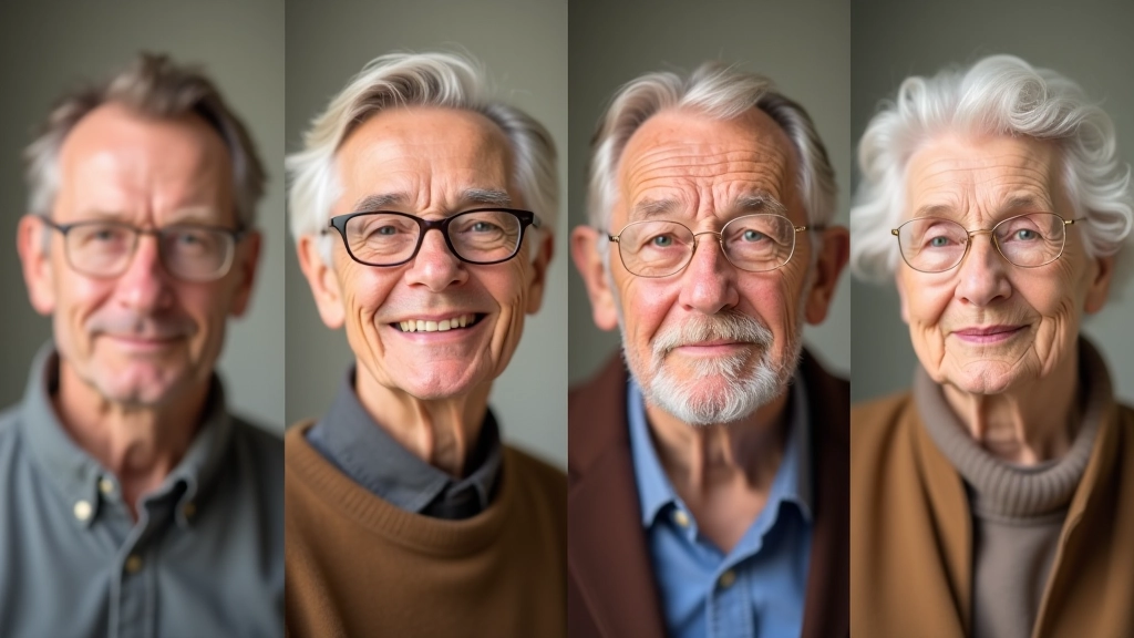 Altersgruppen von verschiedenen Menschen in verschiedenen Lebensphasen, berufstätig und im Ruhestand